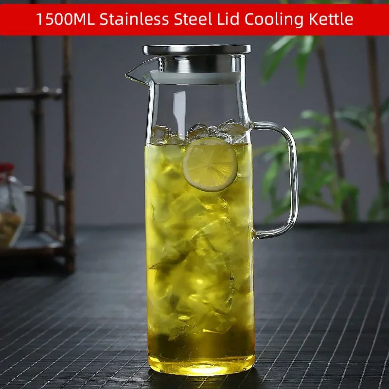 Borosilicate Glass Pitcher with Lid — 1.5L