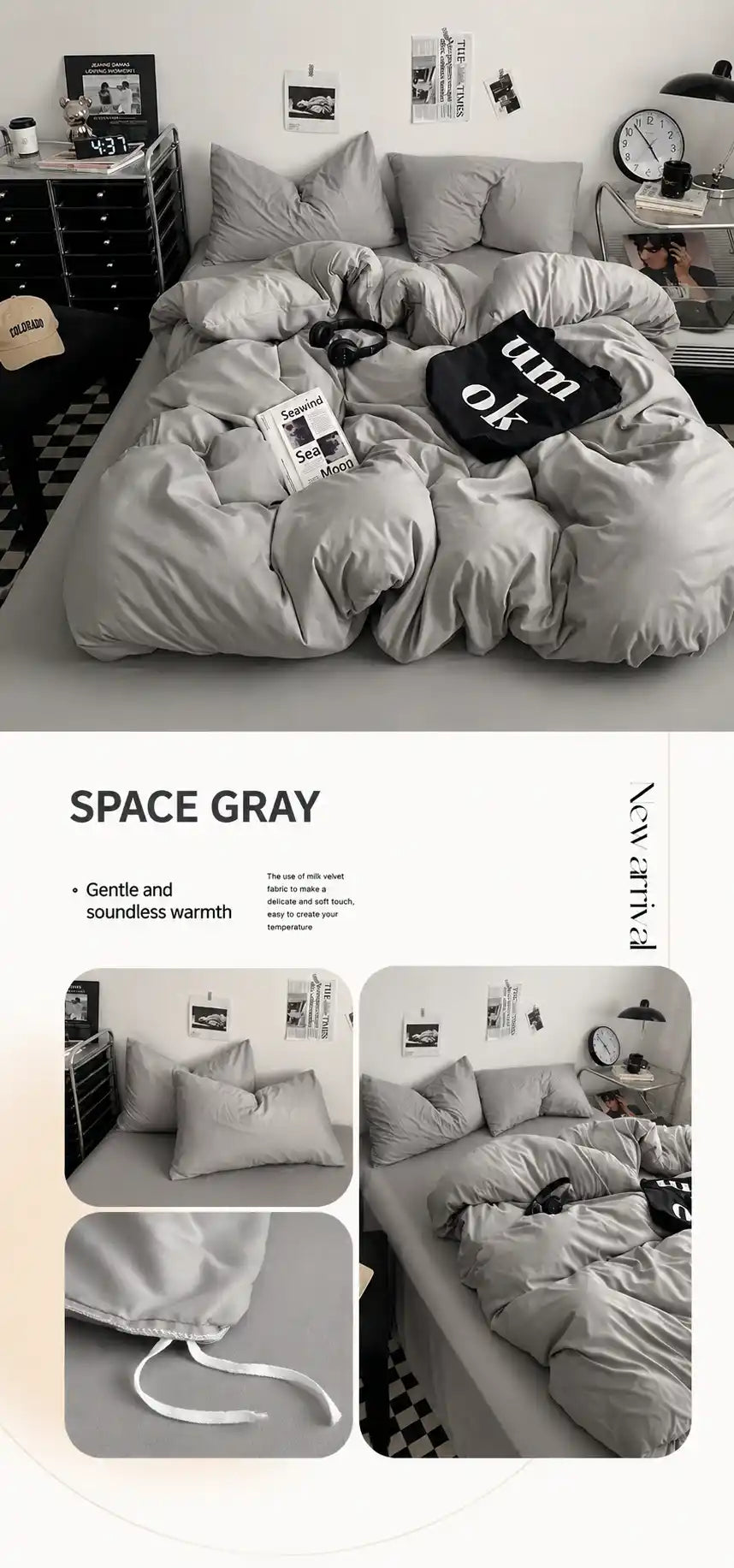 100% Washed Cotton Bedding Set