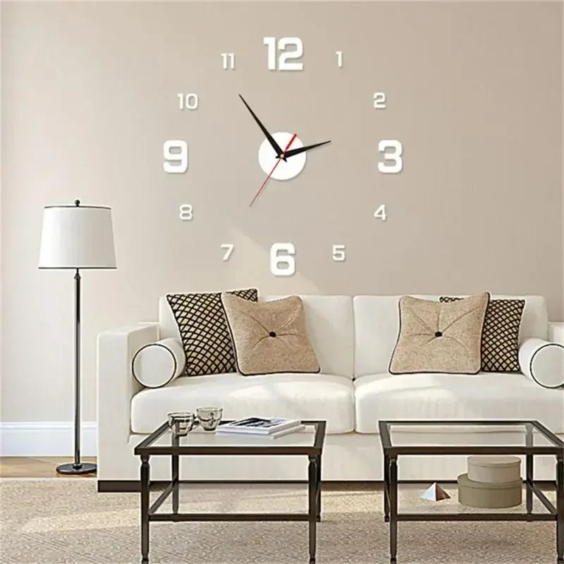 Frameless 3D Wall Clock 15.7"