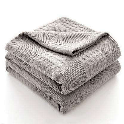 Cotton Waffle Throw Blanket