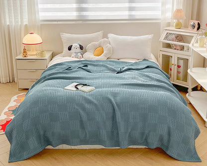 Cotton Waffle Throw Blanket
