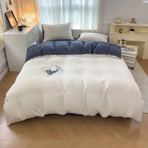 4 Pieces 2 Side Color Bedding Set