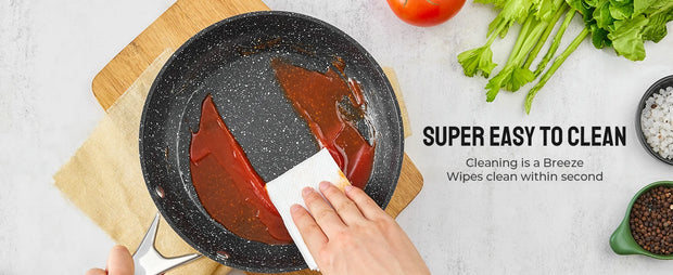 BEZIA 10-Piece Non-Stick Cookware Set – For Induction Cooktops and All Types of Stovetops.