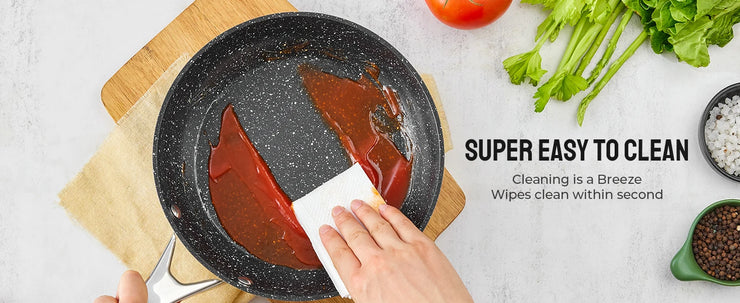 BEZIA 10-Piece Non-Stick Cookware Set – For Induction Cooktops and All Types of Stovetops.