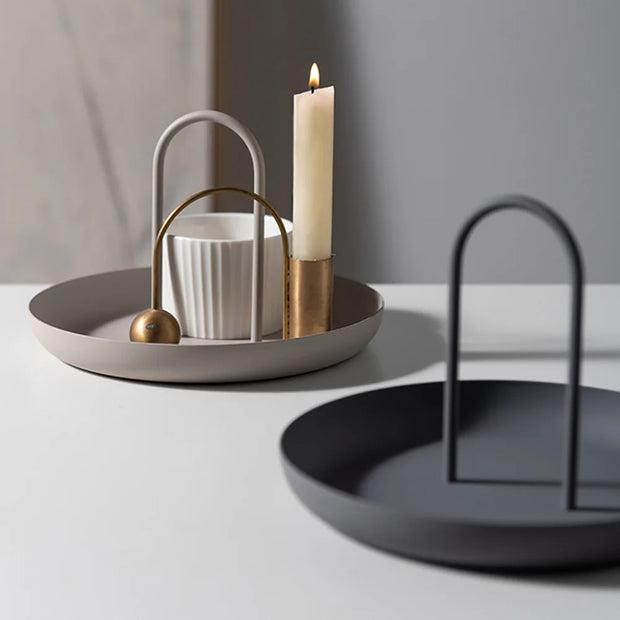 Elegant Nordic Tray with Handle