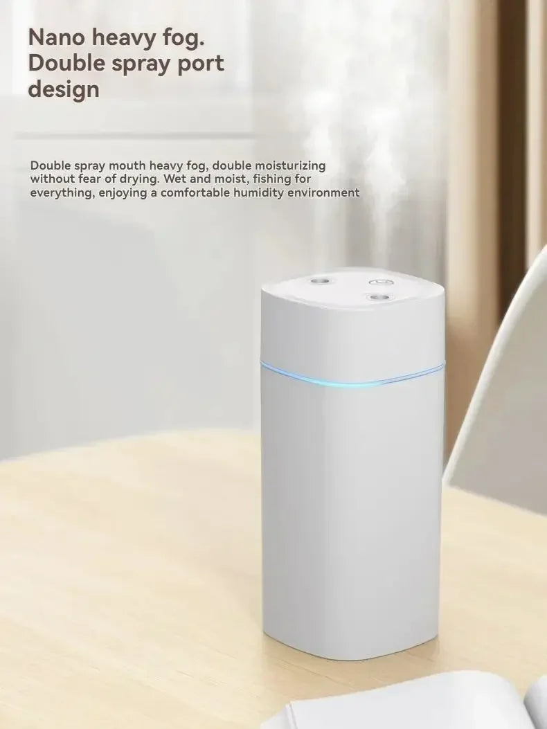 Dual-Nozzle USB Desk Humidifier