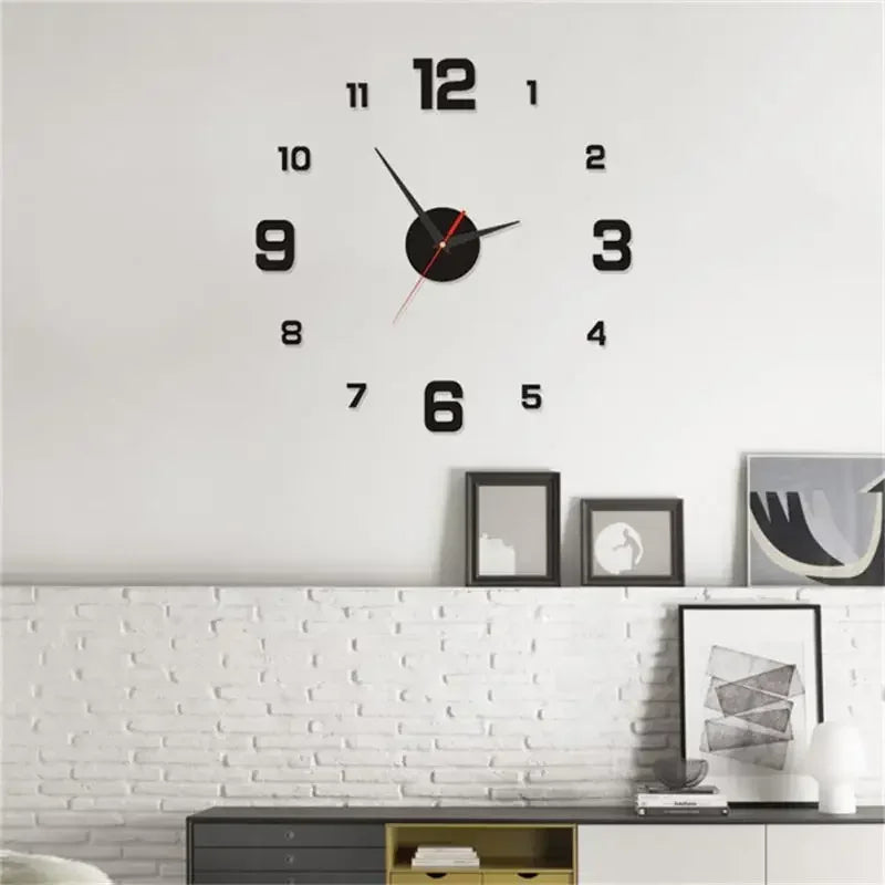 Frameless 3D Wall Clock 15.7"