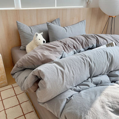 100% Cotton Plaid Duvet Cover