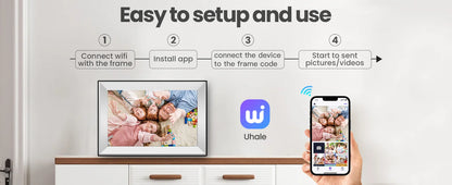 Smart Digital Photo Frame 10.1" — WiFi, HD Touch Screen & 32GB Storage