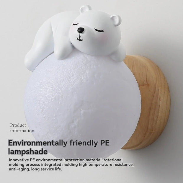 Charming Little Bear Moon Night Light