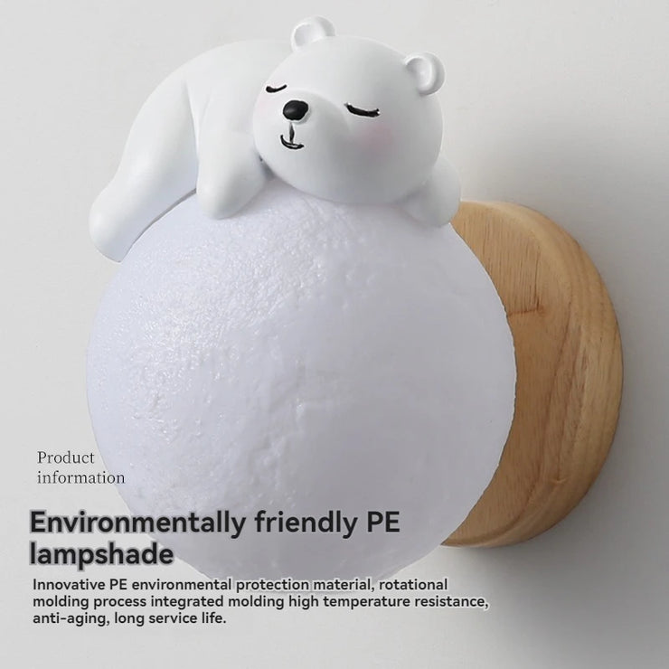 Charming Little Bear Moon Night Light