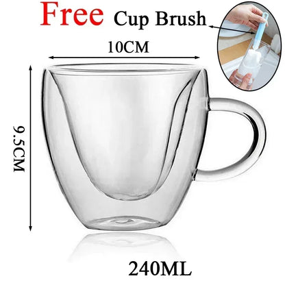 Double-Wall Borosilicate Glass Cups