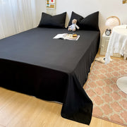 Black Bedding Duvet, Bedsheet and Pillowcase Set