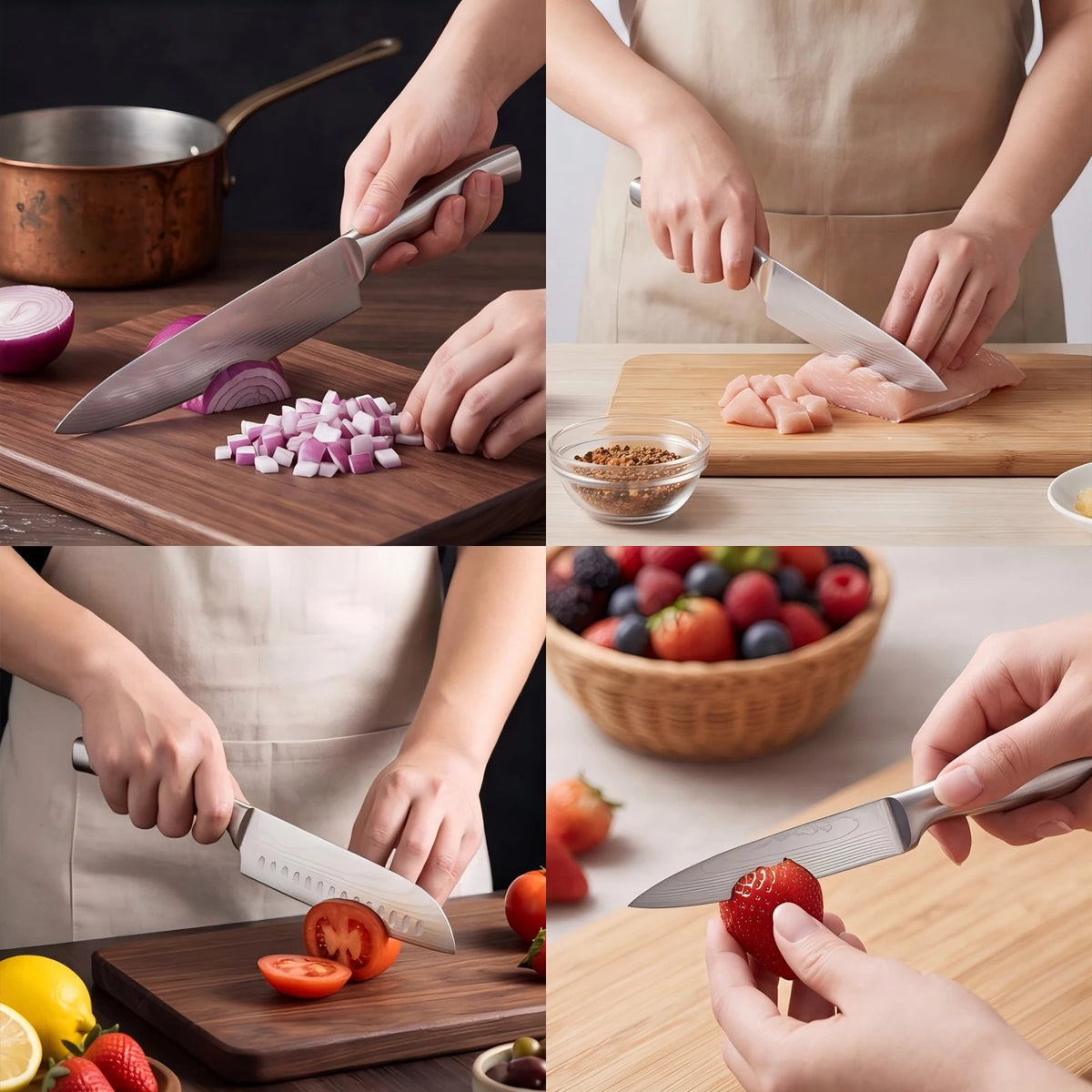 Stainless Steel Kitchen Knives & Sets
