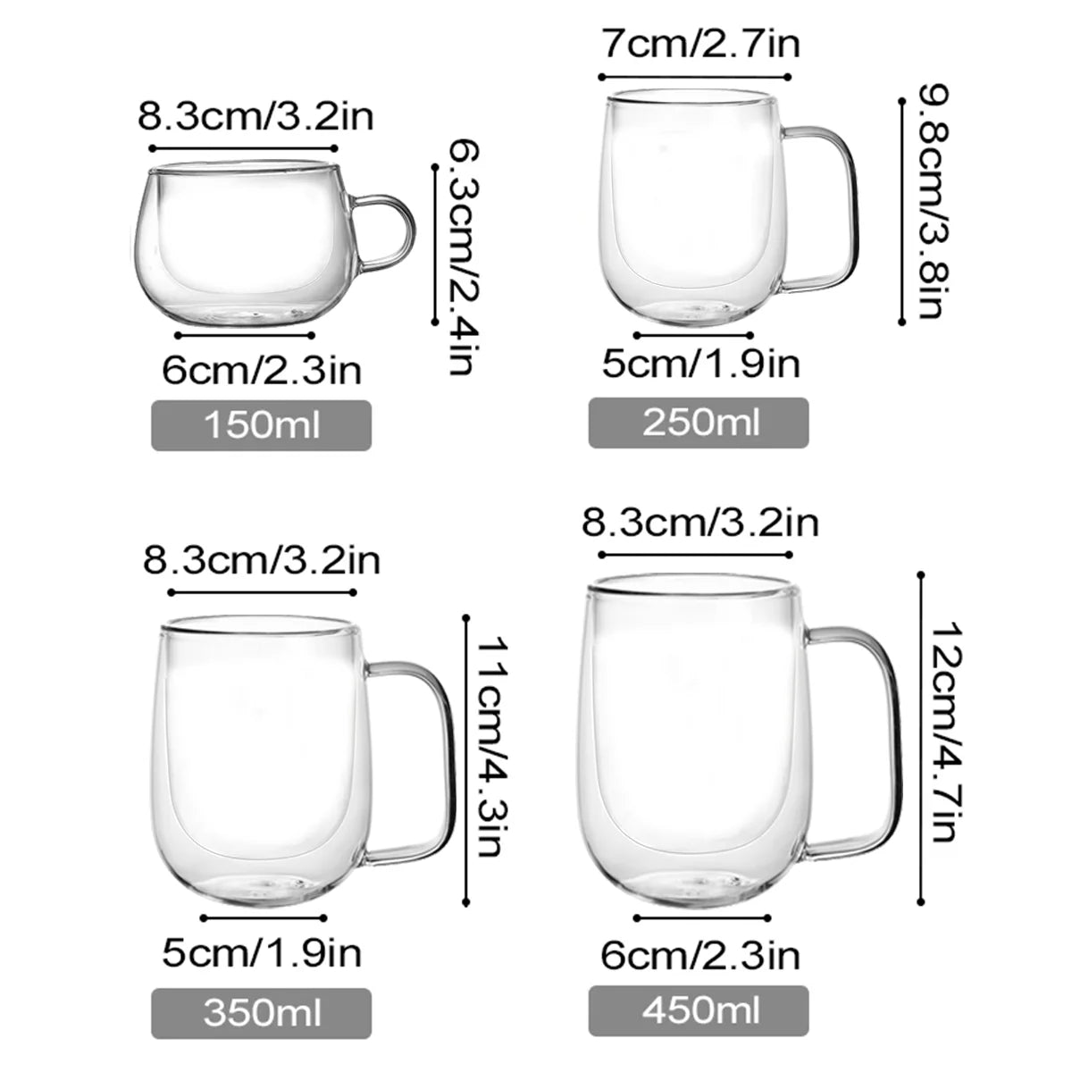 Double-Wall Glass Mug