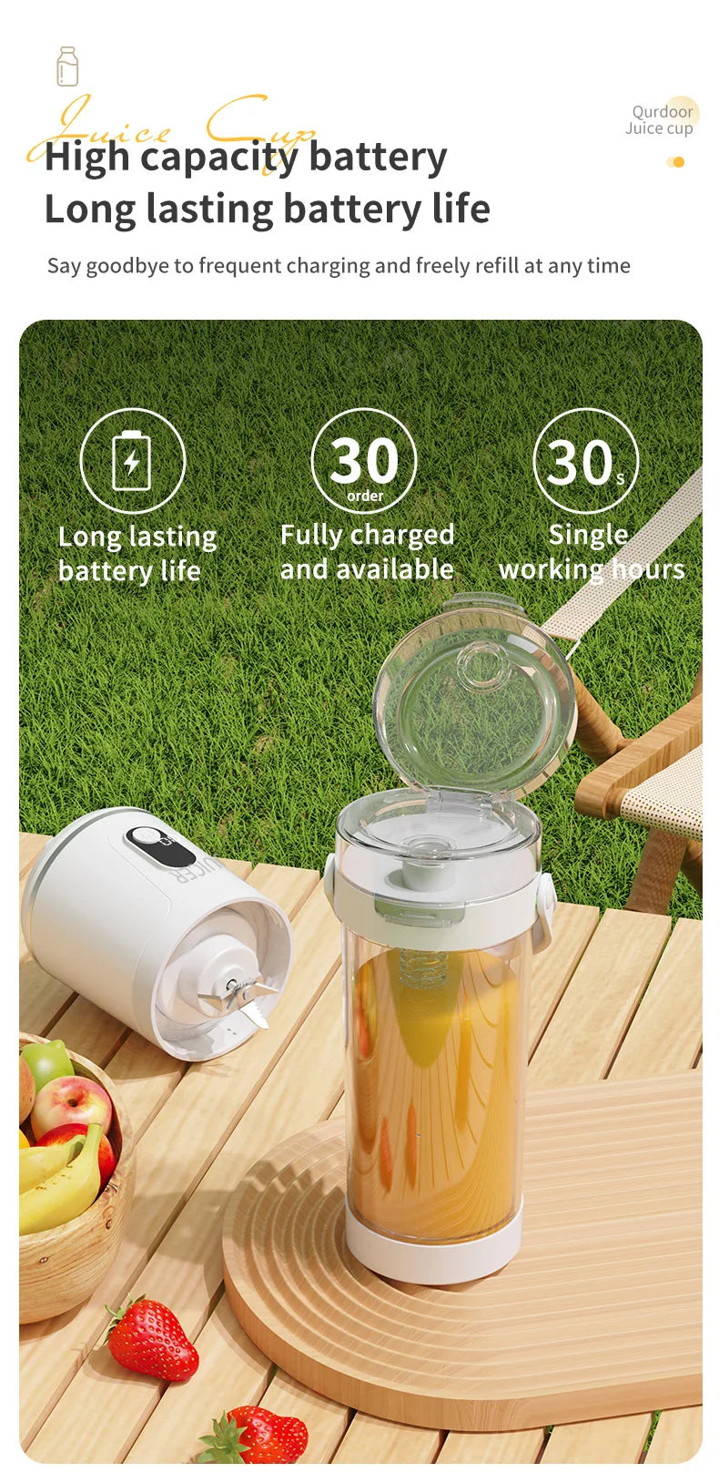 Portable Juice Blender - Rechargeable