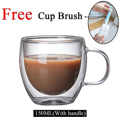 Double-Wall Borosilicate Glass Cups