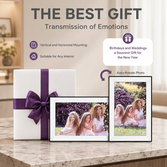 10.1" Smart Wi-Fi Digital Photo Frame | HD IPS Touchscreen & 32GB Storage