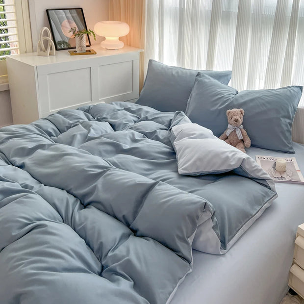 4 Pieces 2 Side Color Bedding Set