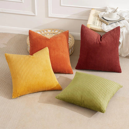 Set of 4 Textured Boho Pillow Covers