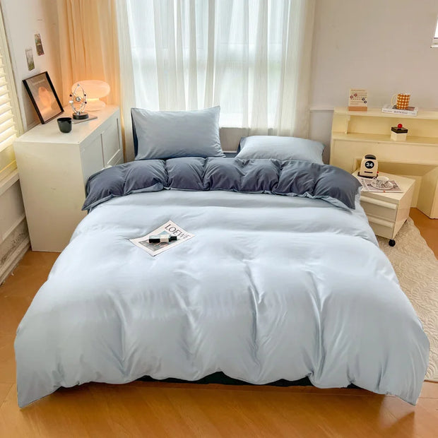 4 Pieces 2 Side Color Bedding Set