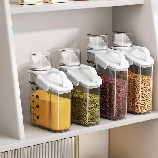 2000ml/2800ml Cereal Storage Box Sealed Food Storage Box Wheat Beans Grains Container Candy Dried Jars Fridge Storage Tank