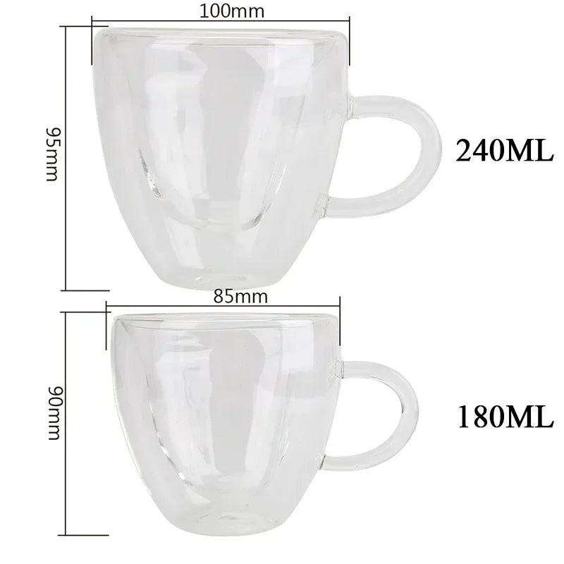 Double-Wall Borosilicate Glass Cups