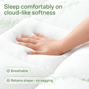 Ultra Soft Mattress Topper. Viscose Made from Aloe Pillow Top Mattress Pad for Back Pain Relief.