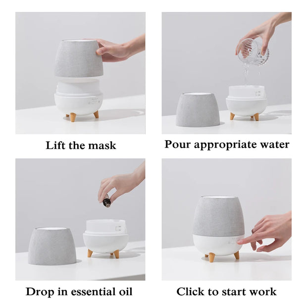 Humidifier and Essential Oil Diffuser with Remote Control
