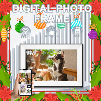 Smart Digital Photo Frame 10.1" — WiFi, HD Touch Screen & 32GB Storage