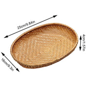 Handcrafted Oval Rattan Basket