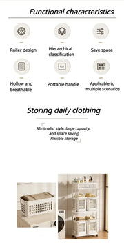 Multifunctional Storage Rolling Cart