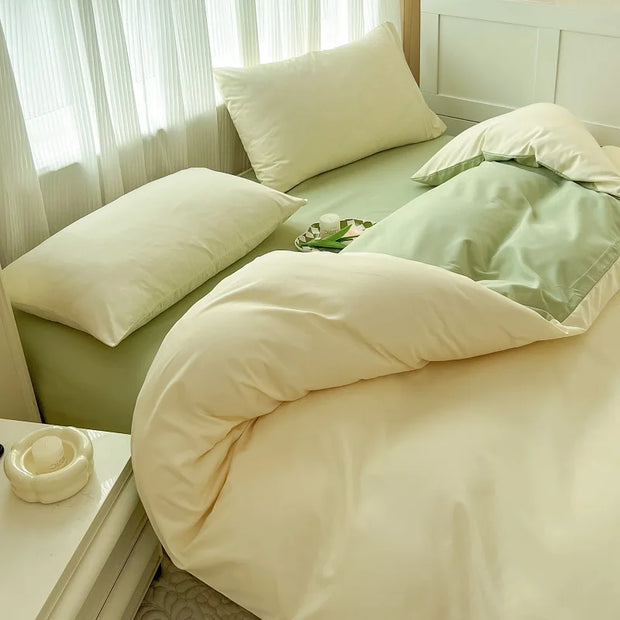 4 Pieces 2 Side Color Bedding Set
