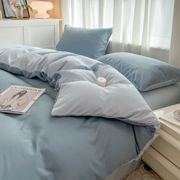 4 Pieces 2 Side Color Bedding Set