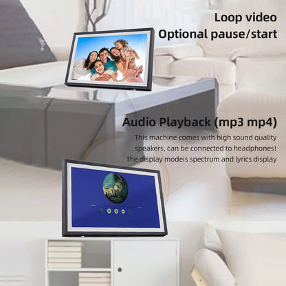10.1" Digital Photo Frame | 1280×800 IPS Screen with Clock & Calendar