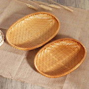 Handcrafted Oval Rattan Basket