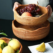 Handwoven Storage Basket - Rattan Tray