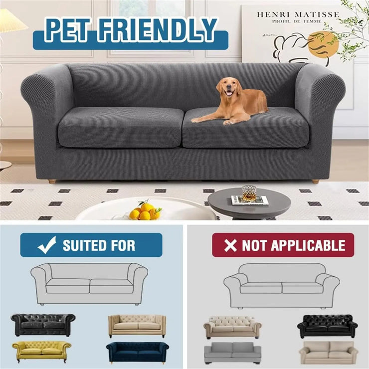 Stretch Jacquard Sofa Cover – 1/2/3/4 Seaters + Cushion Covers.
