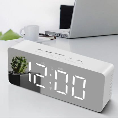 LED Desk Clock with Temperature Display
