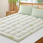 Ultra Soft Mattress Topper. Viscose Made from Aloe Pillow Top Mattress Pad for Back Pain Relief.