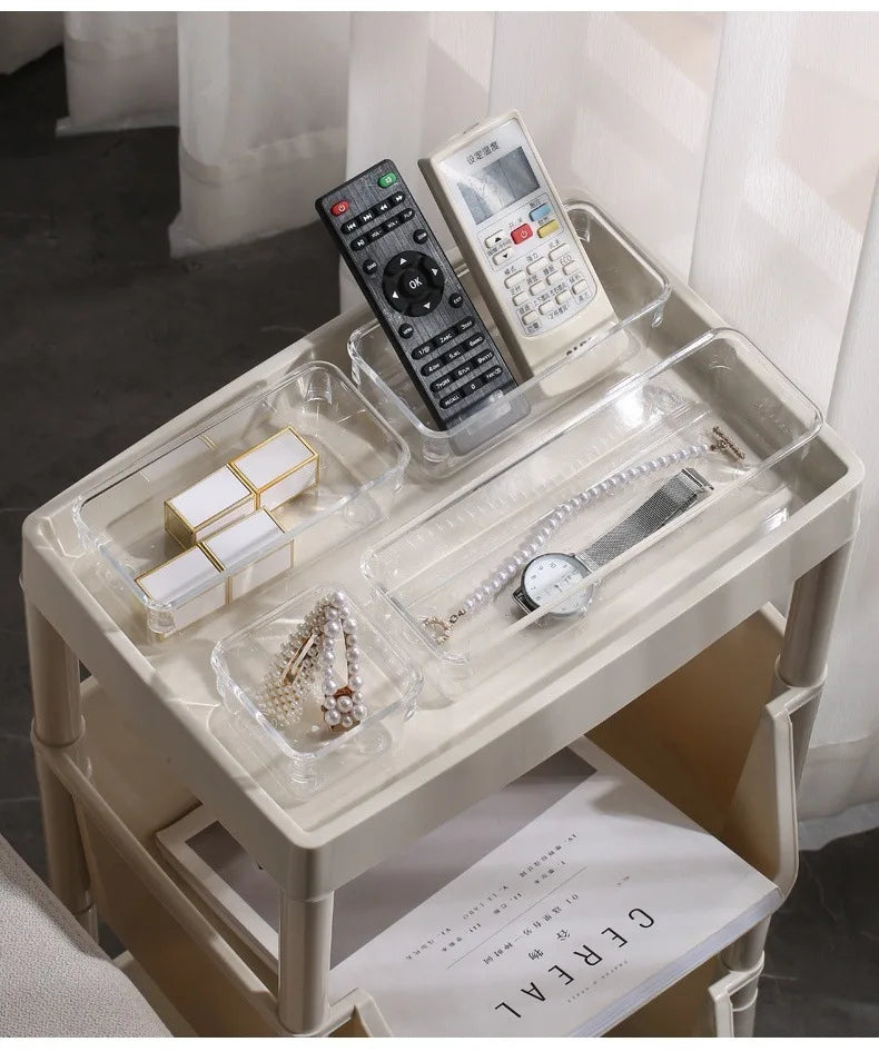 Clear Plastic Drawer Organizer Set
