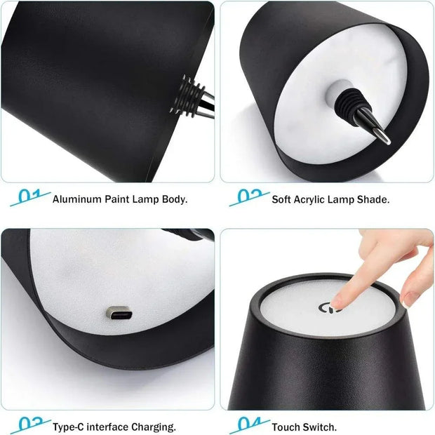 Wireless Table Lamp With Touch Control