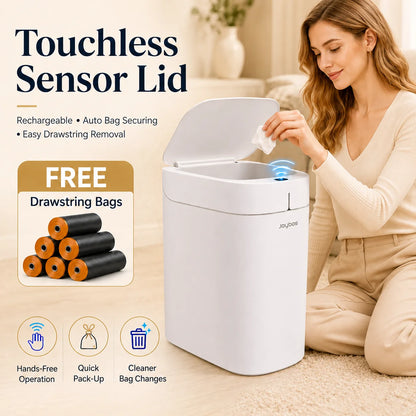 Smart Touchless Trash Can with Automatic Bag Lining System