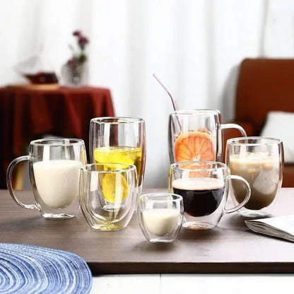 Double-Wall Borosilicate Glass Cups