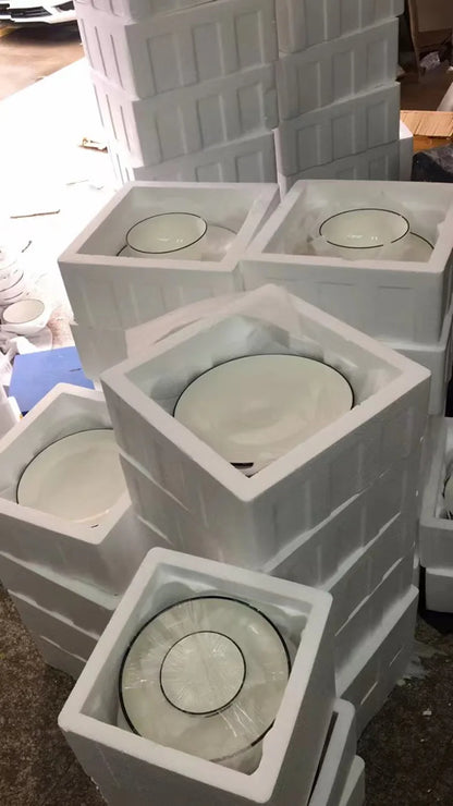 Black-Rim Ceramic Tableware
