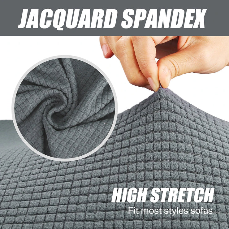 Stretch Jacquard Sofa Cover – 1/2/3/4 Seaters + Cushion Covers.