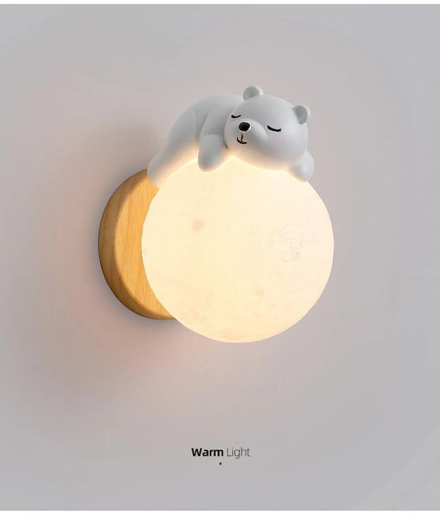 Charming Little Bear Moon Night Light