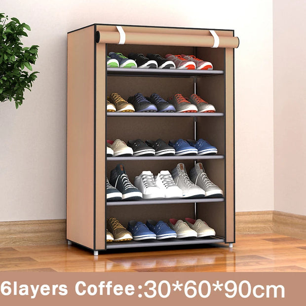 Spacious 4 and 6-layer Shoe Rack