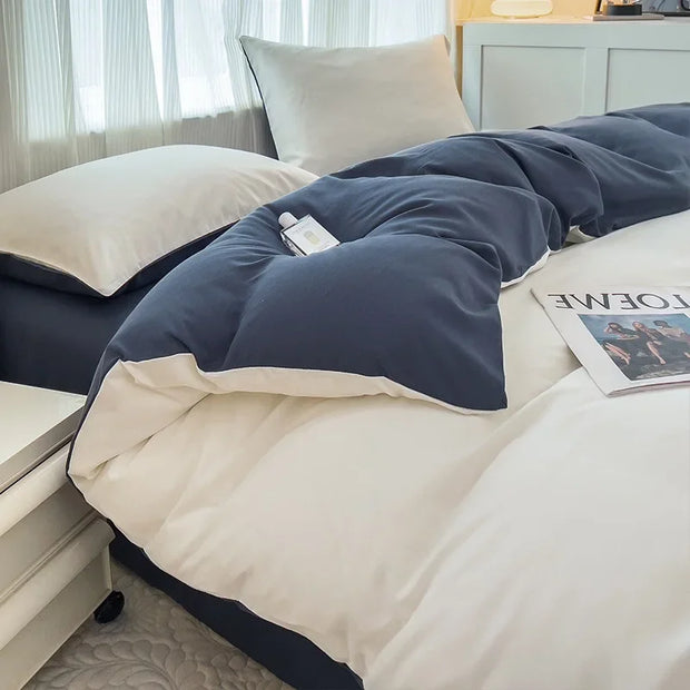 4 Pieces 2 Side Color Bedding Set