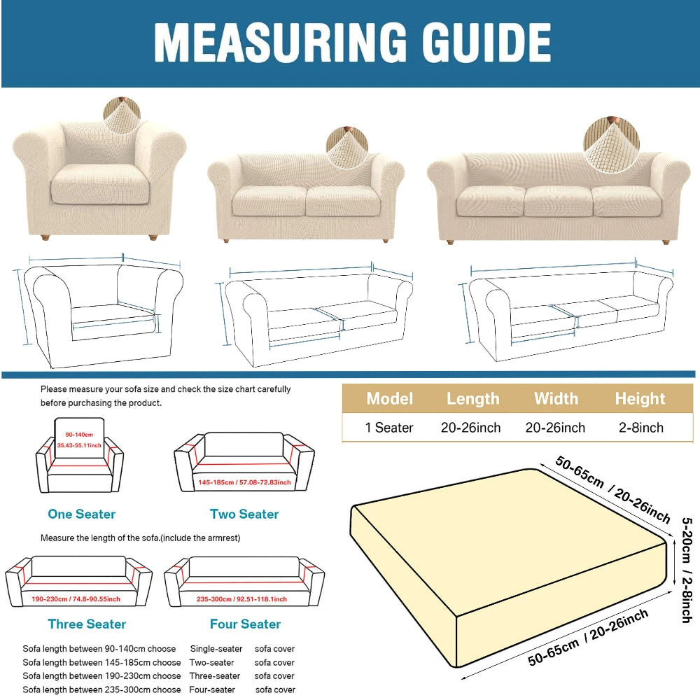 Stretch Jacquard Sofa Cover Set